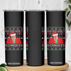 Funny Ugly Christmas Skinny Tumbler Chris Holy Schnikes Farley TS10 Print Your Wear