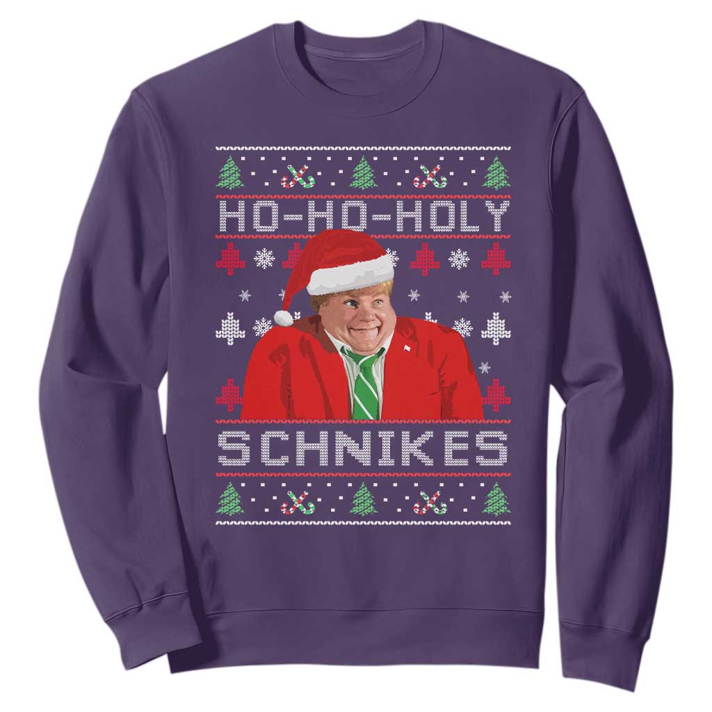 Funny Ugly Christmas Sweatshirt Chris Holy Schnikes Farley TS10 Purple Print Your Wear