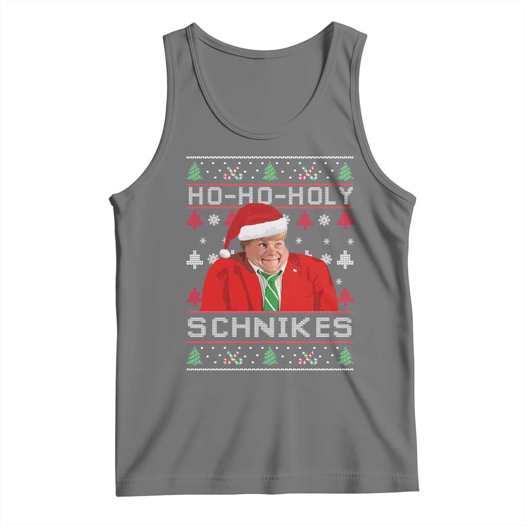 Funny Ugly Christmas Tank Top Chris Holy Schnikes Farley TS10 Black Heather Print Your Wear