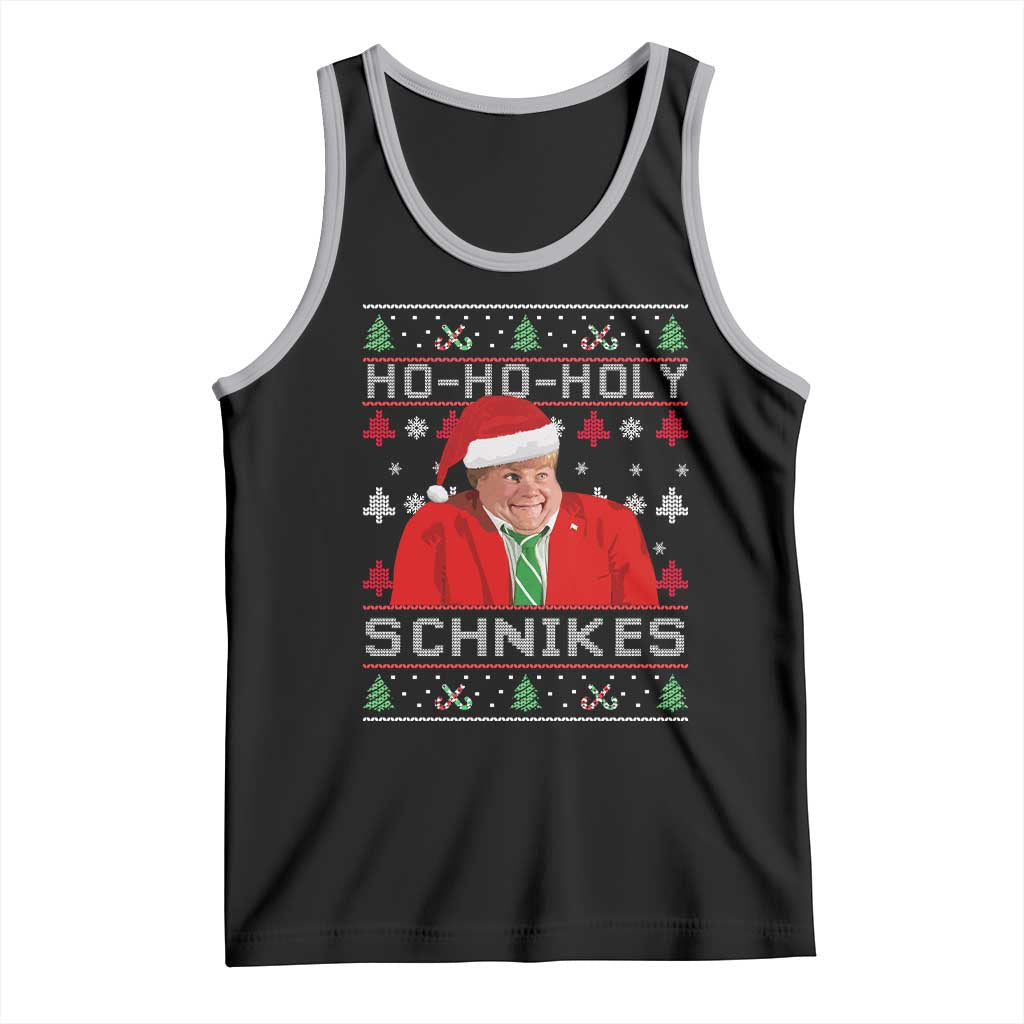 Funny Ugly Christmas Tank Top Chris Holy Schnikes Farley TS10 Black Athletic Heather Print Your Wear