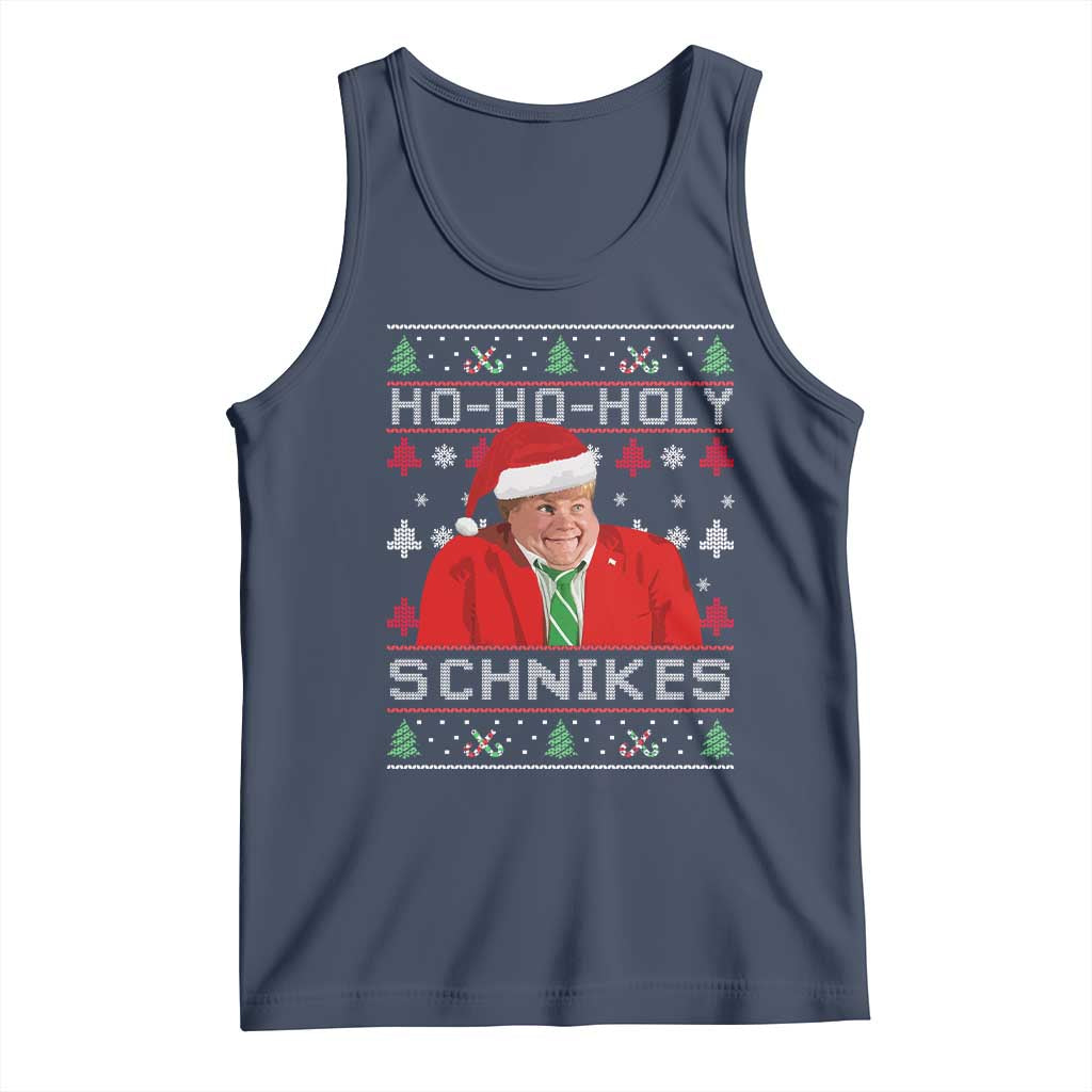Funny Ugly Christmas Tank Top Chris Holy Schnikes Farley TS10 Navy Print Your Wear