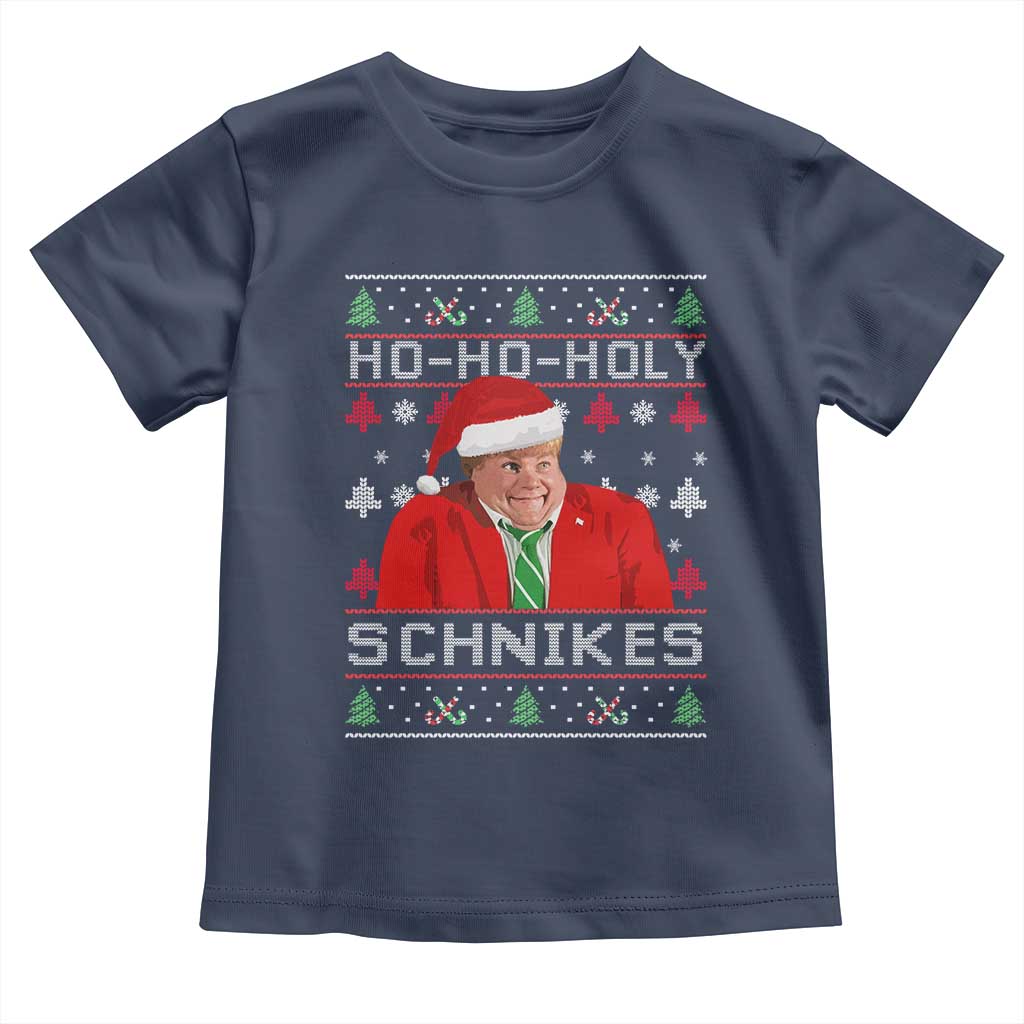 Funny Ugly Christmas Toddler T Shirt Chris Holy Schnikes Farley TS10 Navy Print Your Wear
