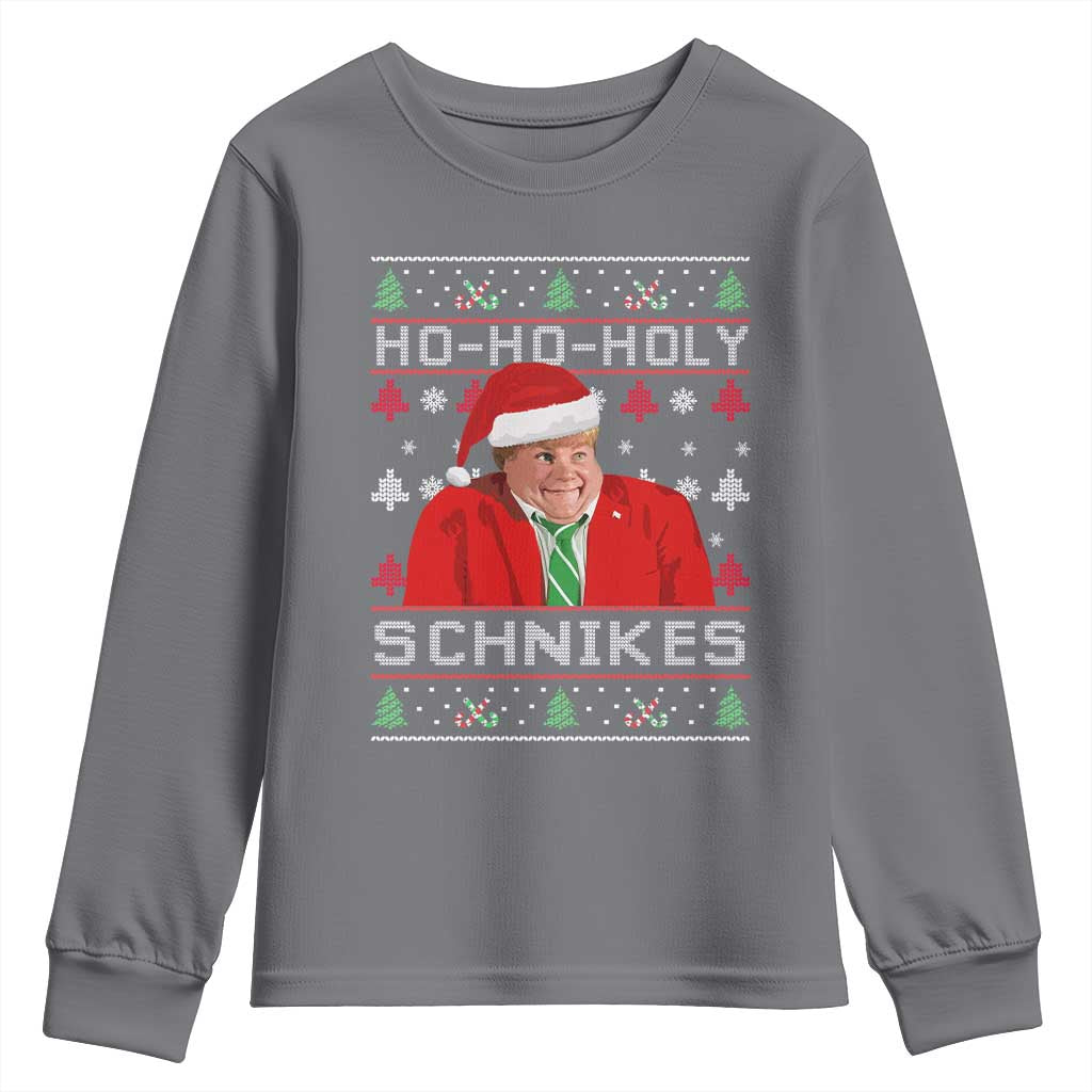 Funny Ugly Christmas Youth Sweatshirt Chris Holy Schnikes Farley TS10 Charcoal Print Your Wear