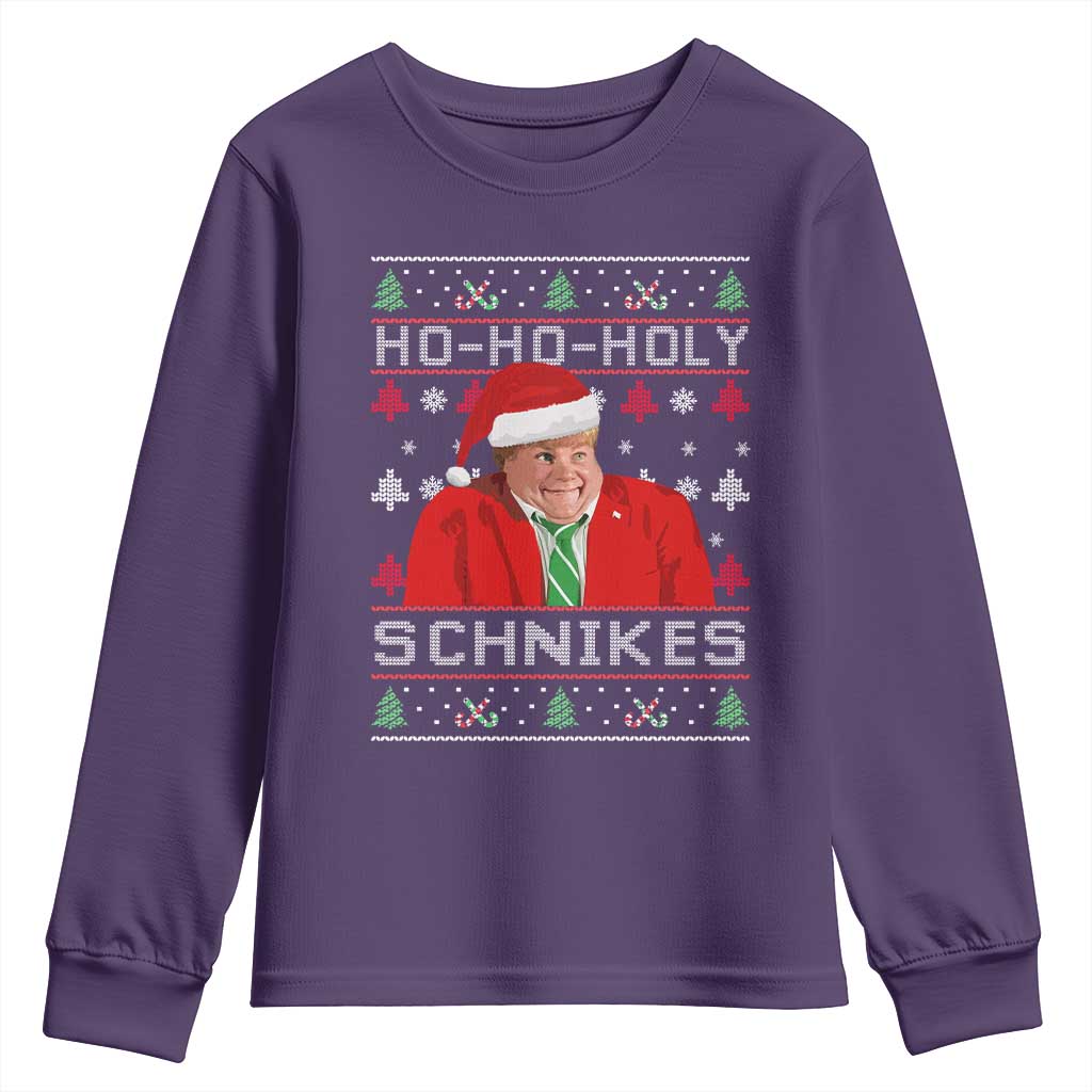 Funny Ugly Christmas Youth Sweatshirt Chris Holy Schnikes Farley TS10 Purple Print Your Wear