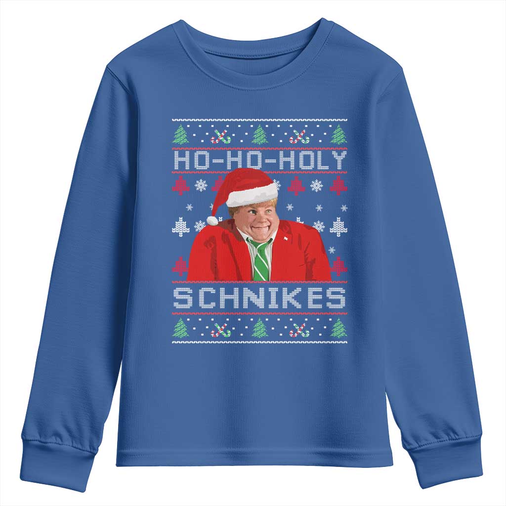 Funny Ugly Christmas Youth Sweatshirt Chris Holy Schnikes Farley TS10 Royal Blue Print Your Wear