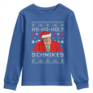 Funny Ugly Christmas Youth Sweatshirt Chris Holy Schnikes Farley TS10 Royal Blue Print Your Wear