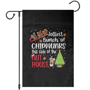 Funny Christmas Garden Flag Jolliest Bunch Of Chipmunks This Side Of The Nut House TS10 Black Print Your Wear
