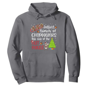 Funny Christmas Hoodie Jolliest Bunch Of Chipmunks This Side Of The Nut House TS10 Charcoal Print Your Wear