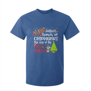 Funny Christmas T Shirt For Kid Jolliest Bunch Of Chipmunks This Side Of The Nut House TS10 Royal Blue Print Your Wear