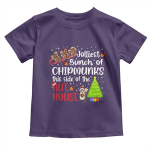 Funny Christmas Toddler T Shirt Jolliest Bunch Of Chipmunks This Side Of The Nut House TS10 Purple Print Your Wear