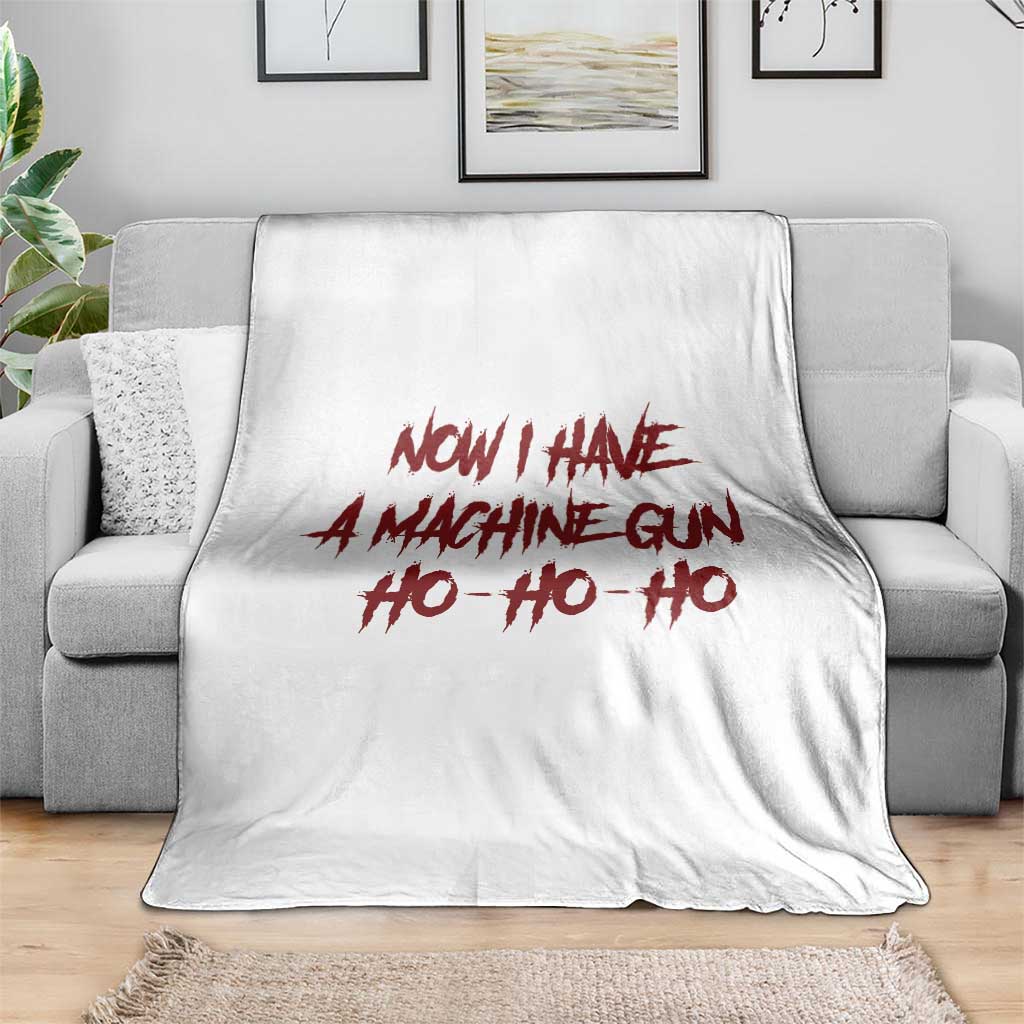 Now I Have A Machine Gun Throw Blanket Funny Retro 90s Movie Jumper TS10 Print Your Wear