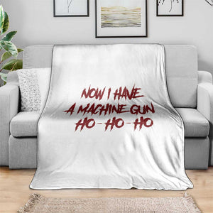 Now I Have A Machine Gun Throw Blanket Funny Retro 90s Movie Jumper TS10 Print Your Wear