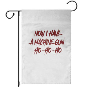 Now I Have A Machine Gun Garden Flag Funny Retro 90s Movie Jumper TS10 White Print Your Wear