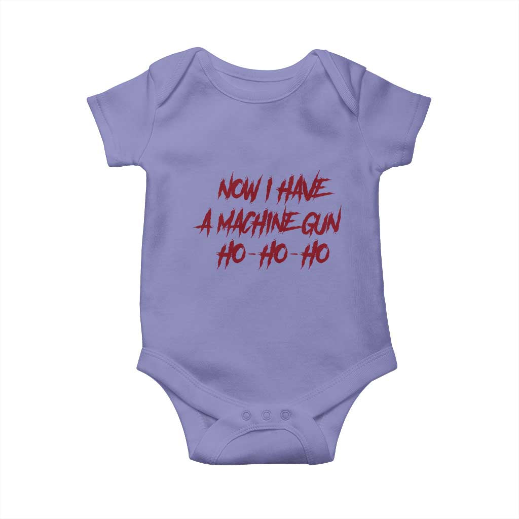 Now I Have A Machine Gun Baby Onesie Funny Retro 90s Movie Jumper TS10 Violet Print Your Wear