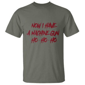 Now I Have A Machine Gun T Shirt Funny Retro 90s Movie Jumper TS10 Military Green Print Your Wear