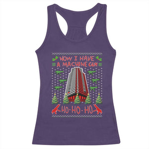 Now I Have A Machine Gun Racerback Tank Top Nakatomi Plaza Christmas Party 1988 Ugly Xmas Gift TS10 Purple Print Your Wear
