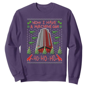 Now I Have A Machine Gun Sweatshirt Nakatomi Plaza Christmas Party 1988 Ugly Xmas Gift TS10 Purple Print Your Wear
