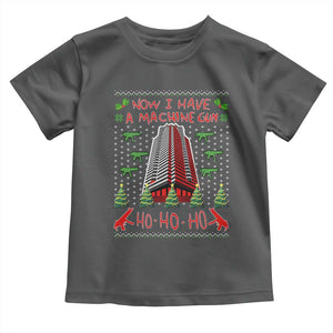 Now I Have A Machine Gun Toddler T Shirt Nakatomi Plaza Christmas Party 1988 Ugly Xmas Gift TS10 Dark Heather Print Your Wear