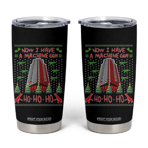Now I Have A Machine Gun Tumbler Cup Nakatomi Plaza Christmas Party 1988 Ugly Xmas Gift TS10 Black Print Your Wear