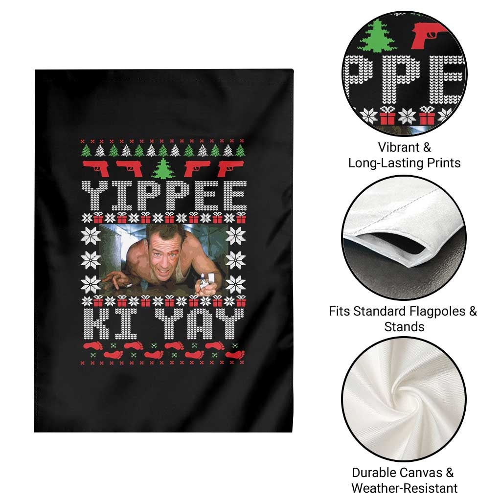 Yippee Ki Yay Garden Flag Funny 80's Movie Xmas Gift Ugly Christmas TS10 Print Your Wear