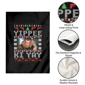 Yippee Ki Yay Garden Flag Funny 80's Movie Xmas Gift Ugly Christmas TS10 Print Your Wear