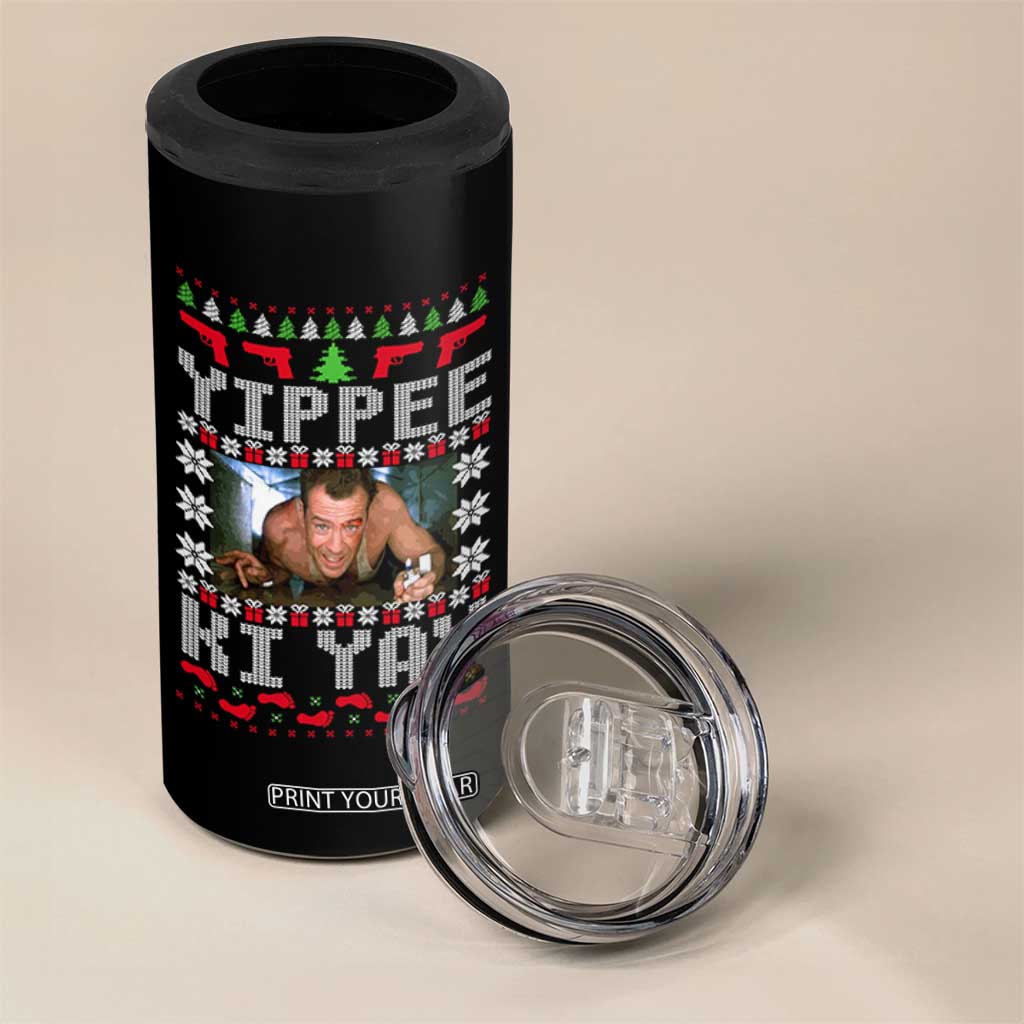 Yippee Ki Yay 4 in 1 Can Cooler Tumbler Funny 80's Movie Xmas Gift Ugly Christmas TS10 Print Your Wear