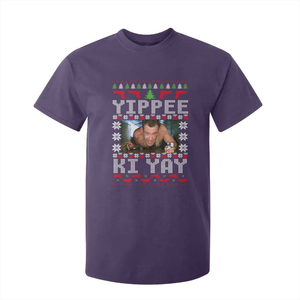 Yippee Ki Yay T Shirt For Kid Funny 80's Movie Xmas Gift Ugly Christmas TS10 Purple Print Your Wear