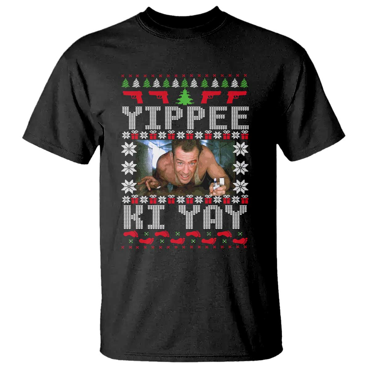 Yippee Ki Yay T Shirt Funny 80's Movie Xmas Gift Ugly Christmas TS10 Black Print Your Wear