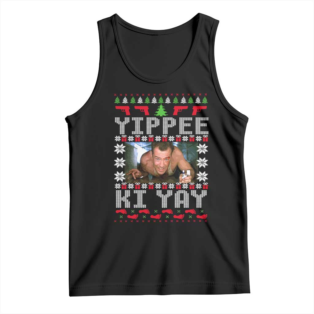 Yippee Ki Yay Tank Top Funny 80's Movie Xmas Gift Ugly Christmas TS10 Black Print Your Wear