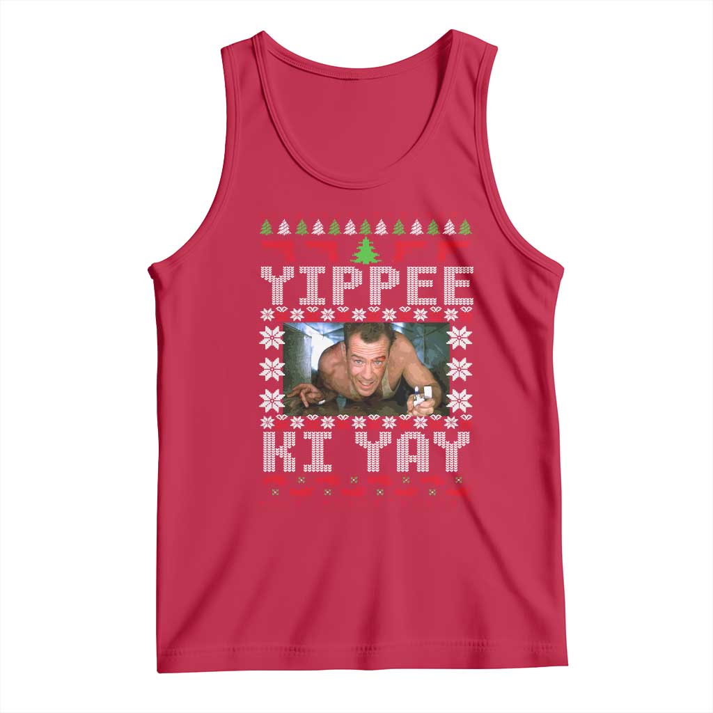 Yippee Ki Yay Tank Top Funny 80's Movie Xmas Gift Ugly Christmas TS10 Red Print Your Wear