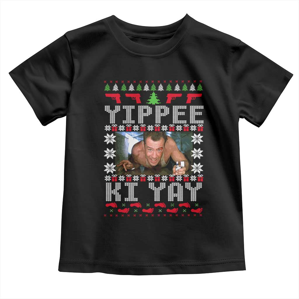 Yippee Ki Yay Toddler T Shirt Funny 80's Movie Xmas Gift Ugly Christmas TS10 Black Print Your Wear