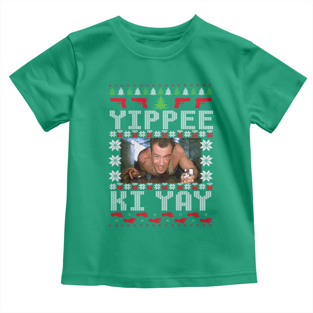 Yippee Ki Yay Toddler T Shirt Funny 80's Movie Xmas Gift Ugly Christmas TS10 Irish Green Print Your Wear