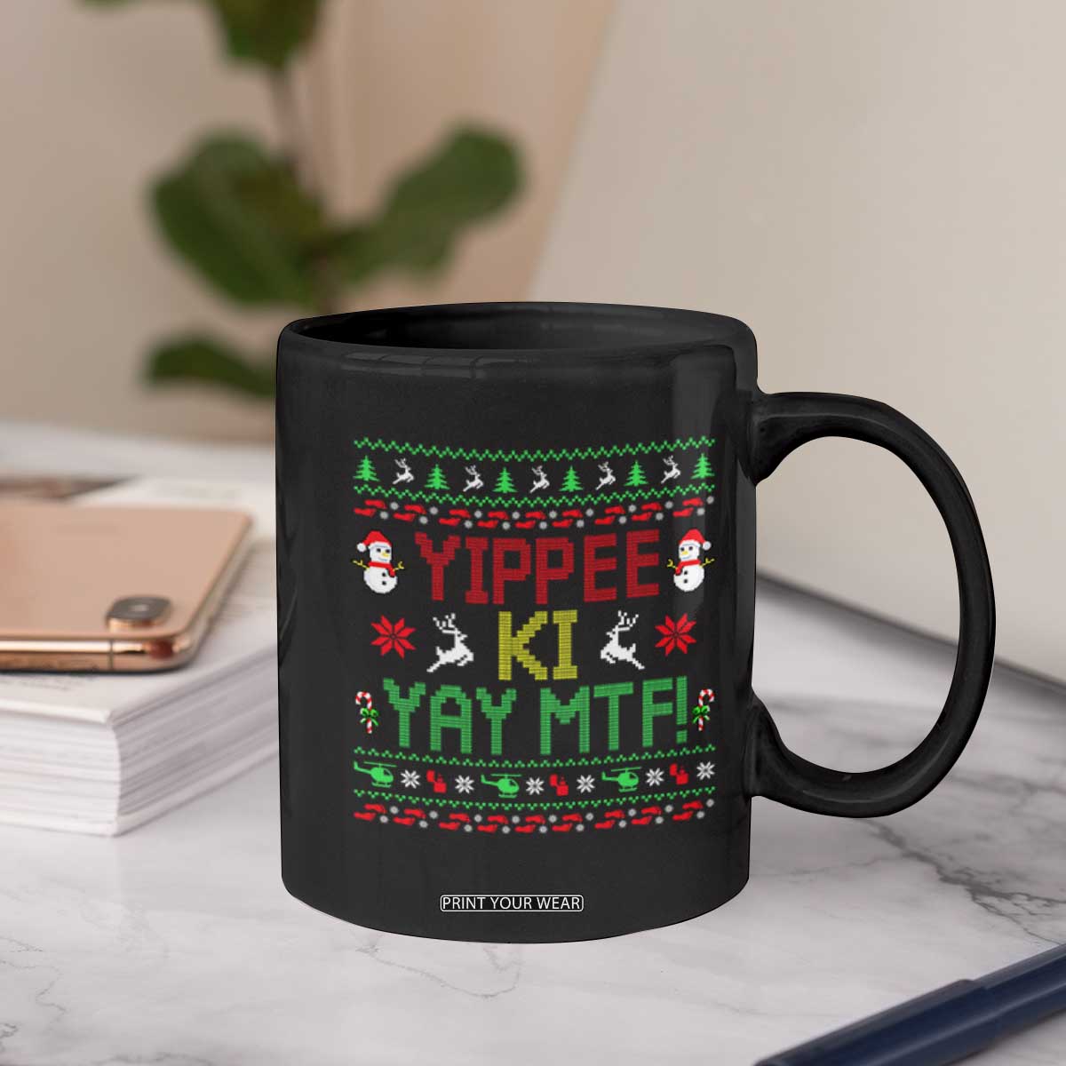 Yippee Ki Yay Coffee Mug 80's Movie Xmas Gift Ugly Christmas TS10 Print Your Wear