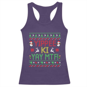 Yippee Ki Yay Racerback Tank Top 80's Movie Xmas Gift Ugly Christmas TS10 Purple Print Your Wear