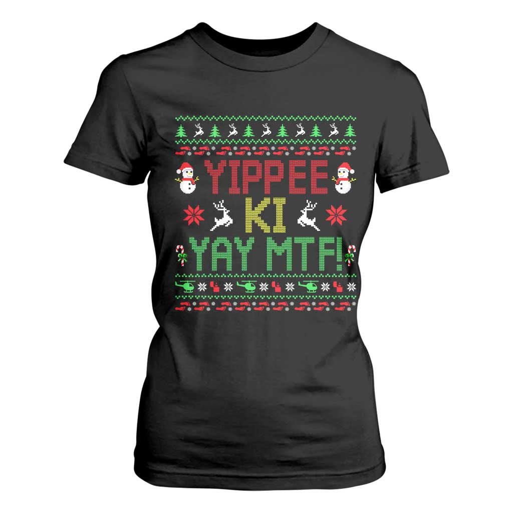 Yippee Ki Yay T Shirt For Women 80's Movie Xmas Gift Ugly Christmas TS10 Black Print Your Wear