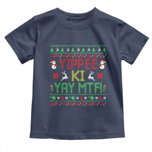 Yippee Ki Yay Toddler T Shirt 80's Movie Xmas Gift Ugly Christmas TS10 Navy Print Your Wear