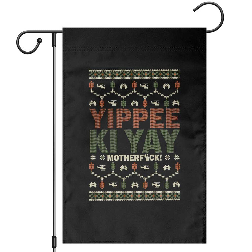 Yippee Ki Yay Garden Flag Retro 80's Movie Xmas Gift Ugly Christmas TS10 Black Print Your Wear