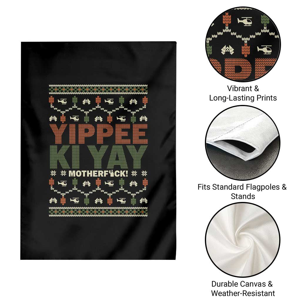 Yippee Ki Yay Garden Flag Retro 80's Movie Xmas Gift Ugly Christmas TS10 Print Your Wear