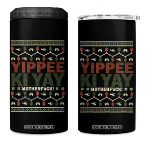 Yippee Ki Yay 4 in 1 Can Cooler Tumbler Retro 80's Movie Xmas Gift Ugly Christmas TS10 One Size: 16 oz Black Print Your Wear