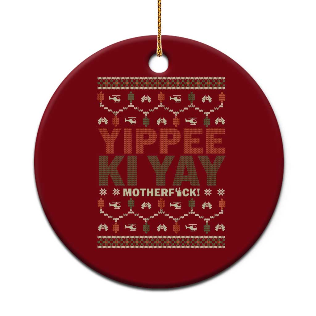 Yippee Ki Yay Ceramic Ornament Retro 80's Movie Xmas Gift Ugly Xmas TS10 1pc Red Print Your Wear