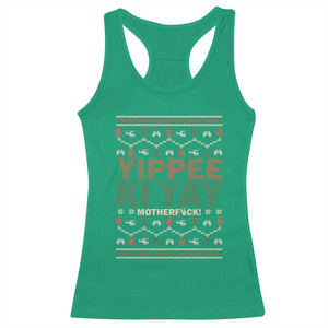 Yippee Ki Yay Racerback Tank Top Retro 80's Movie Xmas Gift Ugly Christmas TS10 Irish Green Print Your Wear