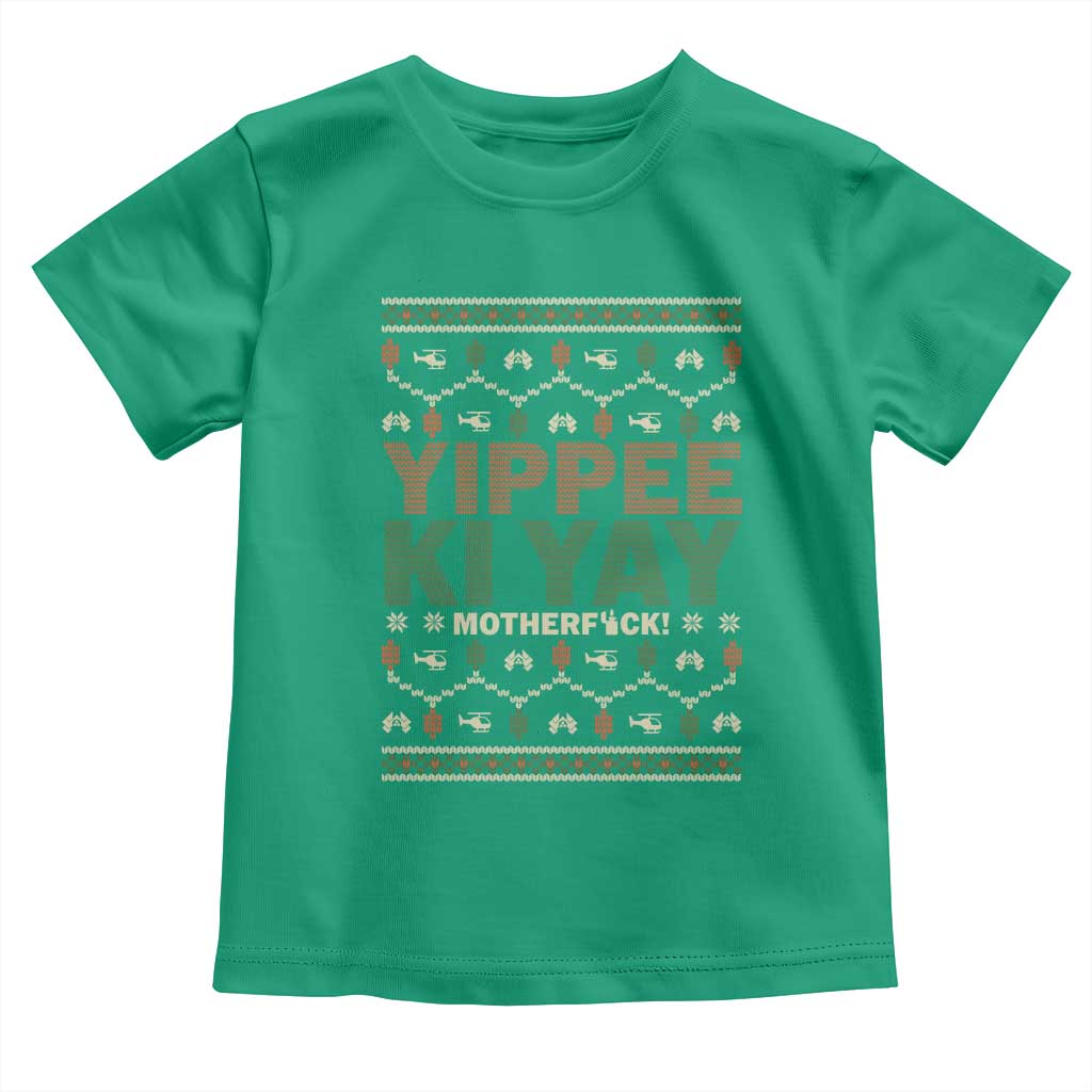 Yippee Ki Yay Toddler T Shirt Retro 80's Movie Xmas Gift Ugly Christmas TS10 Irish Green Print Your Wear