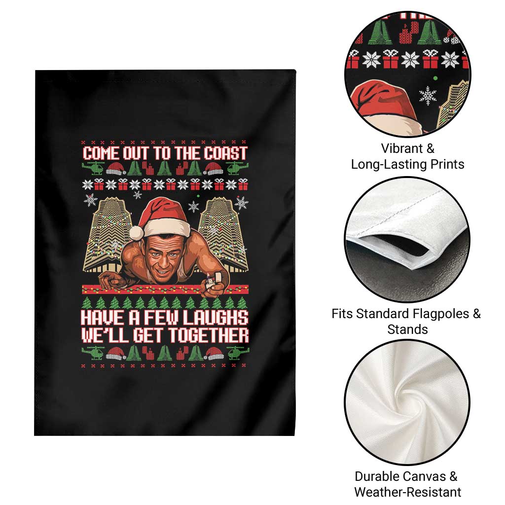 Nakatomi Plaza Party 1988 Garden Flag Come Out To The Coast Mcclane Ugly Xmas TS10 Print Your Wear