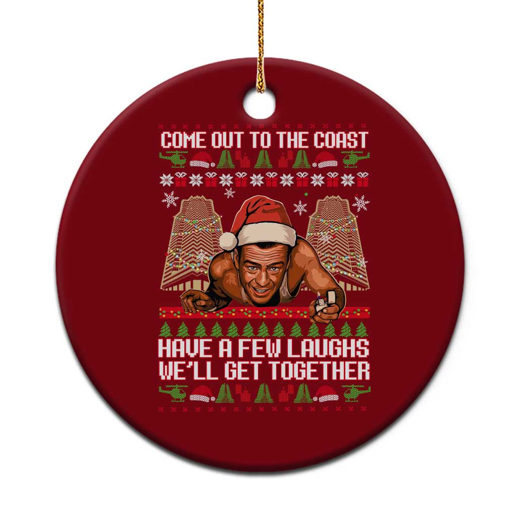Nakatomi Plaza Party 1988 Ceramic Ornament Come Out To The Coast Mcclane Ugly Xmas TS10 1pc Red Print Your Wear