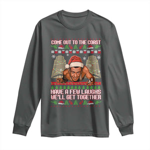 Nakatomi Plaza Party 1988 Long Sleeve Shirt Come Out To The Coast Mcclane Ugly Xmas TS10 Dark Heather Print Your Wear
