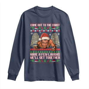 Nakatomi Plaza Party 1988 Long Sleeve Shirt Come Out To The Coast Mcclane Ugly Xmas TS10 Navy Print Your Wear