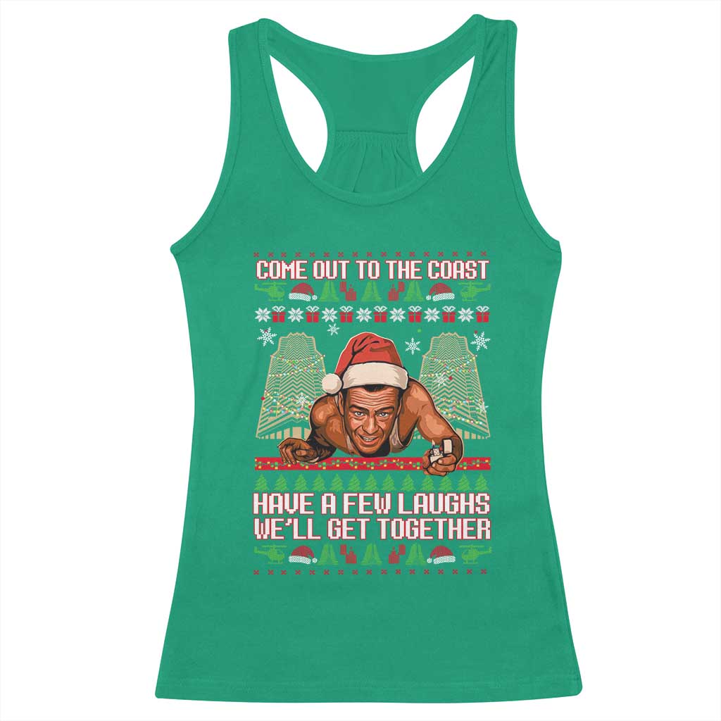 Nakatomi Plaza Party 1988 Racerback Tank Top Come Out To The Coast Mcclane Ugly Xmas TS10 Irish Green Print Your Wear