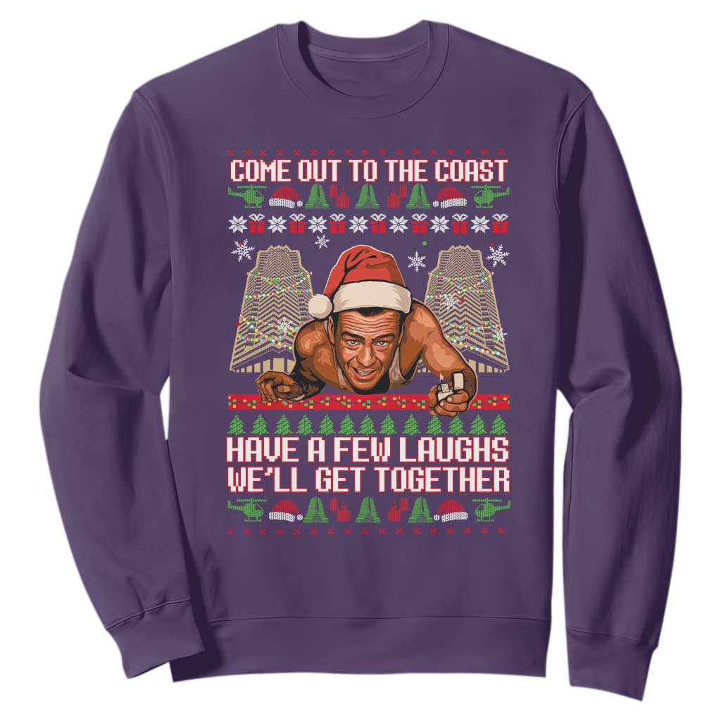 Nakatomi Plaza Party 1988 Sweatshirt Come Out To The Coast Mcclane Ugly Xmas TS10 Purple Print Your Wear