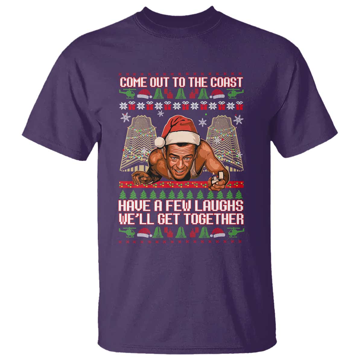 Nakatomi Plaza Party 1988 T Shirt Come Out To The Coast Mcclane Ugly Xmas TS10 Purple Print Your Wear
