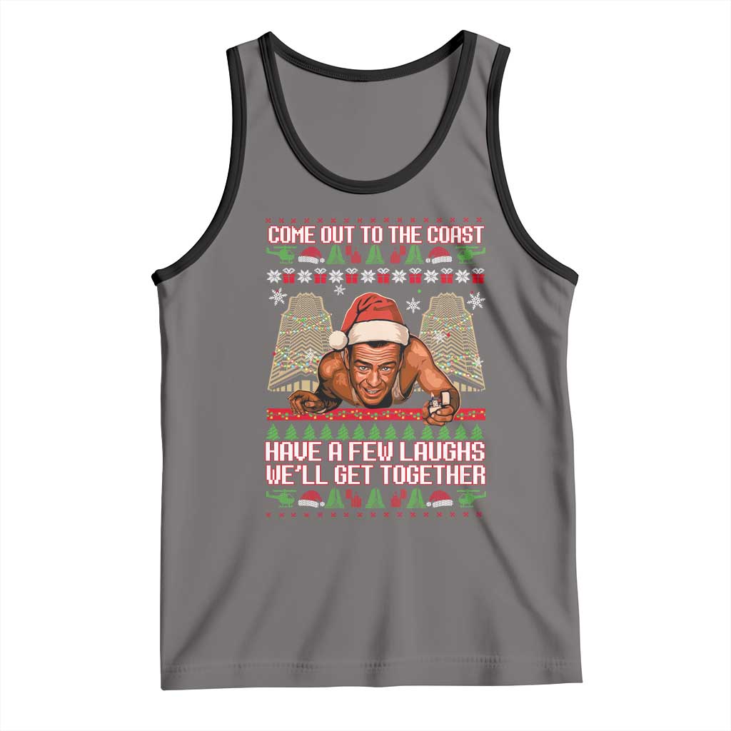 Nakatomi Plaza Party 1988 Tank Top Come Out To The Coast Mcclane Ugly Xmas TS10 Deep Heather Black Print Your Wear